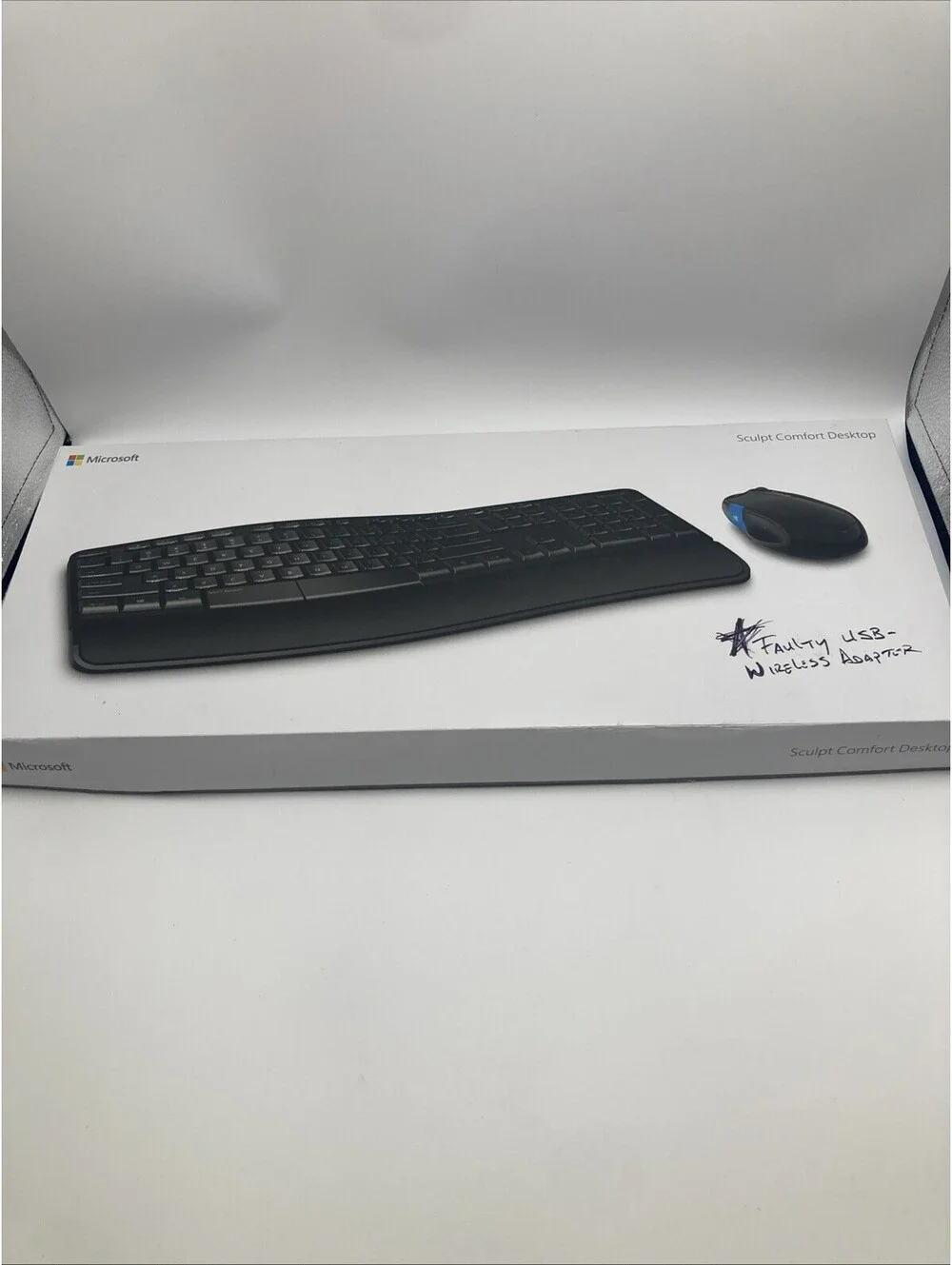 Microsoft Sculpt Comfort Wireless Ergonomic Keyboard Mouse - Broken Dongle